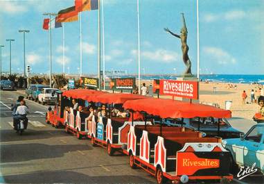 / CPSM FRANCE 66 "Canet Plage, le petit train sur la promenade"