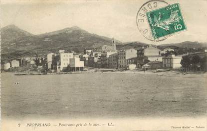 CPA FRANCE 20 "Corse, Propriano, panorama pris de la mer"