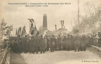 / CPA FRANCE 38 "Tullins Fure, inauguration du monument aux morts"