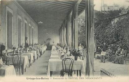 / CPA FRANCE 38 "Uriage les Bains, restaurant de l'hôtel des Négociants"