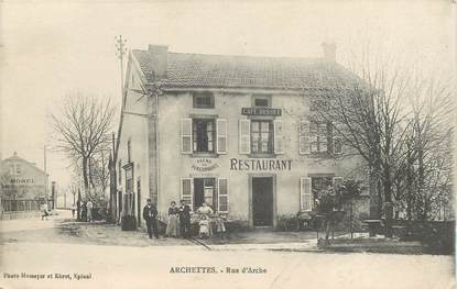CPA FRANCE 88 "Archettes, la rue d'Arche, restaurant"