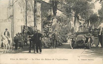 CPA FRANCE 87 "Fêtes de Bellac, le char des Reines de l'Agriculture"