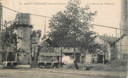 CPA FRANCE 87 "Saint Léonard, les Mines de Volfram"
