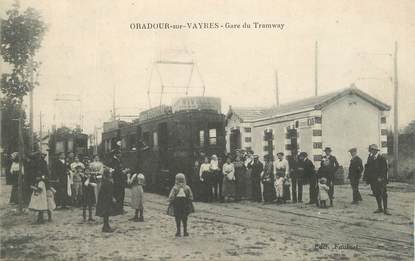 CPA FRANCE 87 "Oradour sur Vayres, la gare du Tramway"