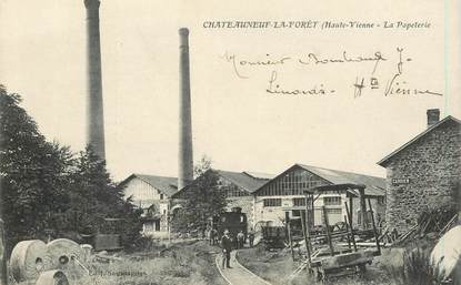 CPA FRANCE 87 "Chateauneuf la Foret, la Papeterie"