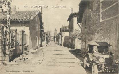 / CPA FRANCE 38 "Valencin, la grande rue"