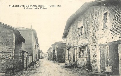 / CPA FRANCE 38 "Villeneuve de Marc, grande rue"