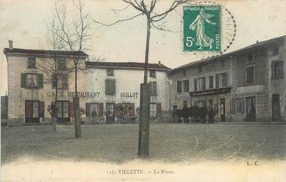 / CPA FRANCE 38 "Villette, la place"