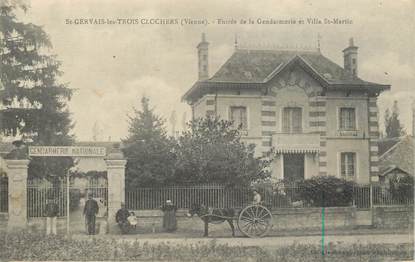 CPA FRANCE 86 "Saint Gervais les trois clochers, entrée de la gendarmerie"