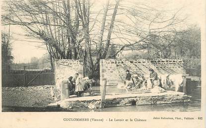 CPA FRANCE 86 "Coulombiers, le lavoir et le chateau"