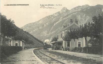 CPA  FRANCE 26   "Luc en Diois, la Gare "  / TRAIN