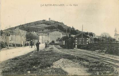 CPA  FRANCE 26  "'La Batie Rolland, la gare" / TRAIN