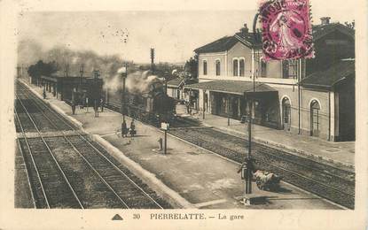 CPA  FRANCE 26  "'Pierrelatte, la gare" / TRAIN