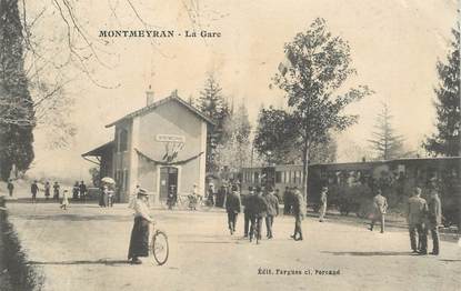 CPA  FRANCE 26  "'Montmeyran, la gare" / TRAIN