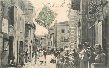 / CPA FRANCE 38 "Viriville, la grande rue"