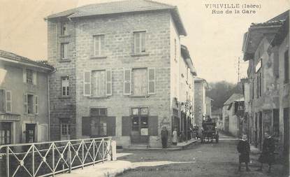 / CPA FRANCE 38 "Viriville, rue de la gare"