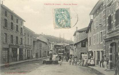 / CPA FRANCE 38 "Viriville, place des Buttes"
