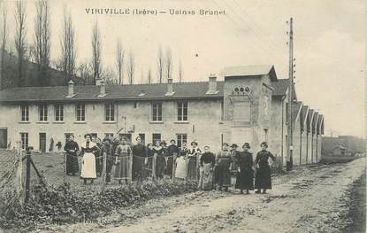 / CPA FRANCE 38 "Viriville, usines Brunet"