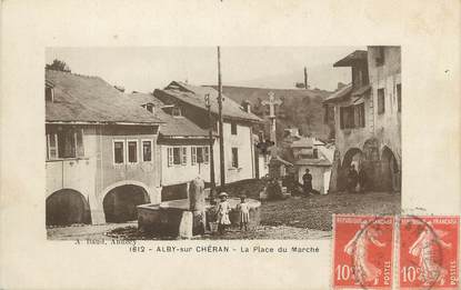 / CPA FRANCE 74 "Alby sur Chéran, la place du marché"