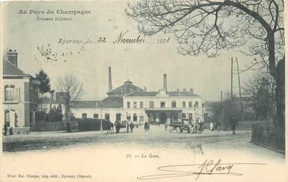 CPA FRANCE 51 "Epernay, la gare"