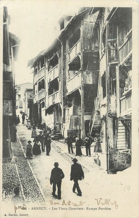 / CPA FRANCE 74 "Annecy, les vieux quartiers, rampe Perrière"