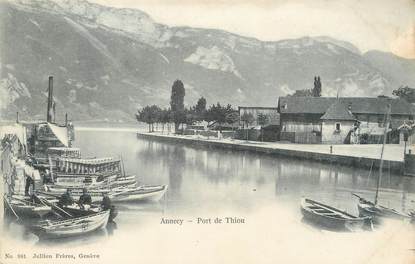 / CPA FRANCE 74 "Annecy, port de Thiou"