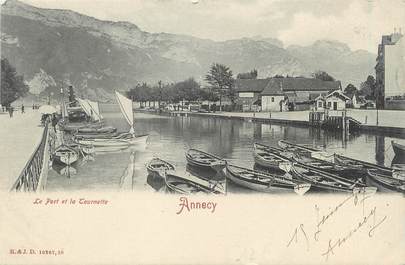 / CPA FRANCE 74 "Annecy, le port et la tournette"