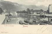 74 Haute Savoie / CPA FRANCE 74 "Annecy, le port et la tournette"