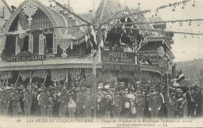 / CPA FRANCE 74 "Annecy, les fêtes du cinquantenaire, voyage du Président de la République en Savoie"