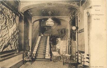 / CPA FRANCE 74 "Annecy, grand hôtel d'Angleterre, le hall"