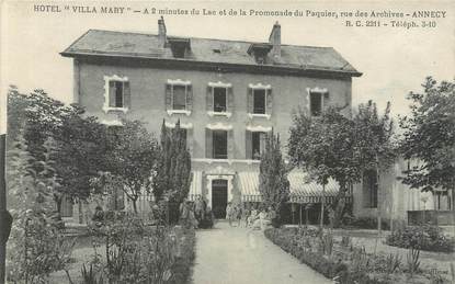 / CPA FRANCE 74 " Annecy, hôtel Villa Mary "