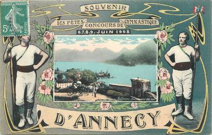 / CPA FRANCE 74 "Annecy, souvenir des fêtes concours de gymnastique"