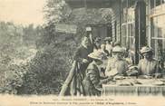 74 Haute Savoie / CPA FRANCE 74 "Environs d'Annecy, les Gorges du Fier, balcon du restaurant propriété de l'hôtel d'Angleterre"