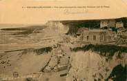 76 Seine Maritime CPA FRANCE 76 "Veules les Roses, vue panoramique du haut des Falaises sur la Plage"