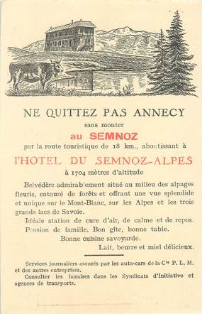 / CPA FRANCE 74 "Annecy, hôtel du Semnoz Alpes"