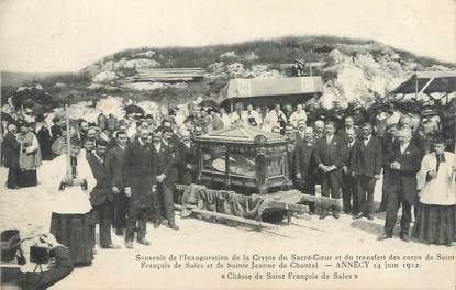 / CPA FRANCE 74 "Annecy, souvenir de l'inauguration de la Crypte du Sacré Coeur"