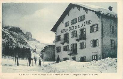 / CPA FRANCE 74 "Le Buet, hôtel du Buet et de la gare en hiver"