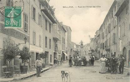 CPA FRANCE 26 "Saillans, rue de l'Hotel de ville"