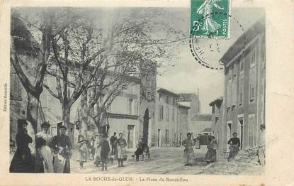 CPA FRANCE 26 "La Roche de Glun, place du Roussillon"