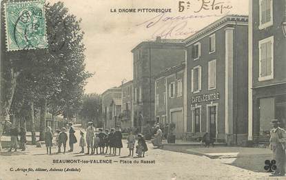 CPA FRANCE 26 "Beaumont les Valence, place du Rasset, le café du centre"