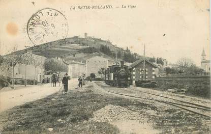CPA FRANCE 26 "La Batie Rolland, la Gare" / TRAIN
