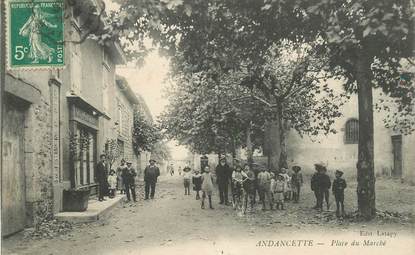 CPA FRANCE 26 "Andancette, la Place du Marché"