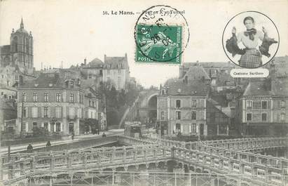 CPA FRANCE 72 "Le Mans, pont et tunnel"