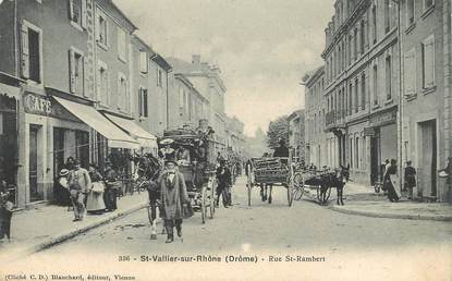  CPA FRANCE 26 "Saint Vallier sur Rhône, la rue Saint Rambert"