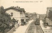 26 DrÔme  CPA FRANCE 26 "Saint Vallier sur Rhône, la gare" / TRAIN