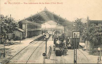 CPA FRANCE 26 "Valence, vue intérieure de la gare" / TRAIN