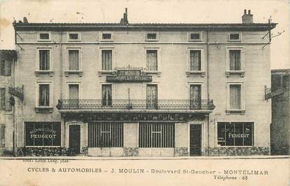 CPA  FRANCE 26  "Montélimar, magasin de cycles et automobiles, Bld Saint Gaucher"