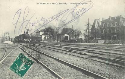 CPA  FRANCE 26 "Saint Rambert d'Albon, intérieur de la gare"  / TRAIN