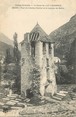 65 Haute PyrÉnÉe CPA FRANCE 65 "Route de Luz à Gavarnie, Gèdre, tour de l'ancien clocher et le hameau de Gèdre"