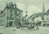 67 Ba Rhin / CPSM FRANCE 67 "Obernai, mairie et fontaine Sainte Odile"